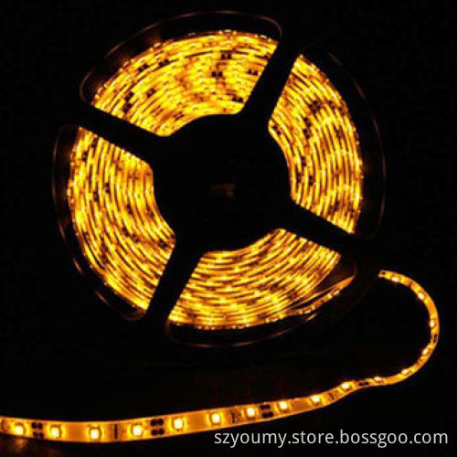 24V DC Indoor SMD 5050 30LEDs/m Non-waterproof Yellow LED Strip LightsNew